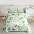 thumbnail image 2 of Homewish Country Floral Bedding Comforter Set,Rustic Botanical Twin Comforter Sets,White Green Bedding Set For Girl Teens,Luxury Bedroom Decor,2pcs, 2 of 8
