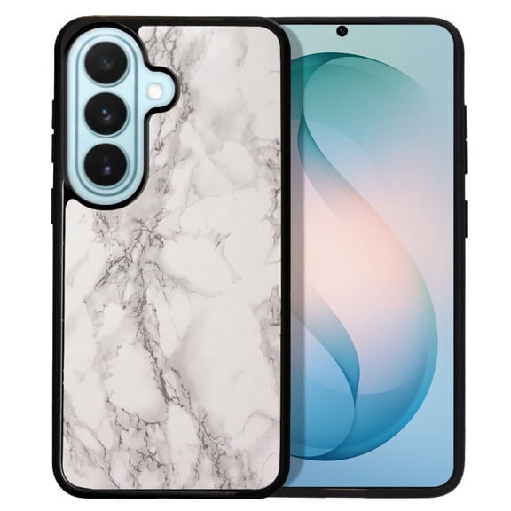 WIRESTER Shockproof Soft Rubber Cover Case for Samsung Galaxy S26  / S26 Plus 6.7" 2026, Cream Stone Marble