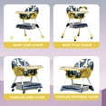 thumbnail image 4 of XunKA 4-in-1 Convertible High Chair for Babies and Toddlers, Baby High Chair with Double-Layer Dinner Plate and Toy Rack, for 6-36 Months, Yellow, 4 of 10
