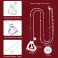 thumbnail image 5 of APSVO 18K White Gold Plated Love Heart Initial Butterfly Necklaces for Women Girls CZ S925 Sterling Silver Letter H Pendant Weddinen Birthday Jewelry Gifts Ideas Mom Wife Teen Kids Tween Preteen Age, 5 of 7