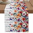 thumbnail image 5 of Summer Tropical Plant Monstera Leaf Table Runner 13x90in Non-Slip Cotton Linen Table Runners, Watercolor Leaves Seamless Dresser Scarves TableRunner for Dinner Kitchen Dining Wedding Party, 5 of 9