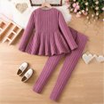 thumbnail image 4 of NOLDARES Toddler Baby Girl Clothes Long Sleeve Pullover Tops + Pants Set Floral Print Sweatsuit Fall Winter Outfits(Pink,4-5 Y), 4 of 4