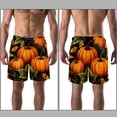 thumbnail image 3 of luoweisi Men's Beach Shorts Quick Dry Swim Trunks with Mesh Lining Thanksgiving Pumpkin S, 3 of 5