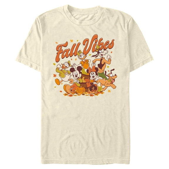 Mens Mickey & Friends Fall Vibes Crew T Shirt