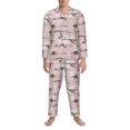 thumbnail image 3 of Salouo Cloud Sloth Print Button-Front Long Sleeve Pajama Set for Men, Soft 2Pjs Men's Long Sleeve Sleepwear-Medium, 3 of 7