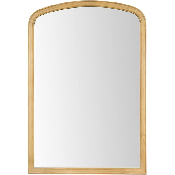 Arched Mirror Wood Frame, 24" x 36"Arched Wall Mirror Rustic Farmhouse Mirror for Bathroom, Entryway, Hallyway, Living Room and Bedroom