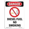 thumbnail image 1 of SignMission OS-DS-A-1218-V-1123 12 x 18 Po Signe de Danger OSHA - Carburant Diesel Non Fumeur, 1 of 1