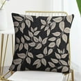 thumbnail image 7 of Pillow Case Black Leaves Farmhouse Pillow Covers Abstract Boho Floral Plants Spring Pillows 16"x16" Home Decoration for Sofa Couch Living Bed Room, 7 of 7