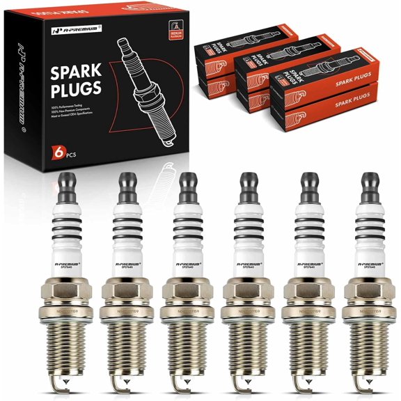 A-Premium Iridium Platinum Spark Plugs Compatible with Toyota Camry & Lexus RX300 & Mercedes-Benz C32 & Nissan Maxima & Audi A4 & Chrysler Sebring & Honda Passport & Mitsubishi Eclipse, Pack of 6