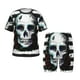 thumbnail image 1 of Balery Watercolor Skull Conjunto de Pijama Infantil de Manga Corta con Estampado – Ropa de Dormir de Algodón Suave-3X-Large, 1 of 6