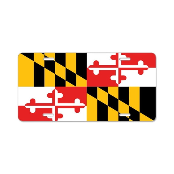 CafePress - Maryland State Flag - Aluminum License Plate, Front License Plate, Vanity Tag