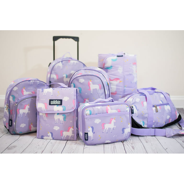 Wildkin Unicorn Rolling Suitcase, Kids Unisex, Size: 16 x 6 x 11.5 in, Purple