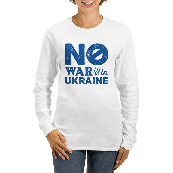 CafePress - No War In Ukraine Women's Long Sleeve T Shirt - Women's Long Sleeve Graphic Casual T-Shirt