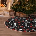 thumbnail image 5 of Sikiie Skeleton with Roses Nativity Christmas Tree Skirt, Jesus Christian Winter Holiday Tree Mat Decoration(30-48IN)30", 5 of 6