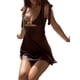 thumbnail image 3 of Txlixc Vestido de satén encadenado para mujeres, vestido de cuello en forma de U sin mangas para adultos Txlixc moda, 3 of 5