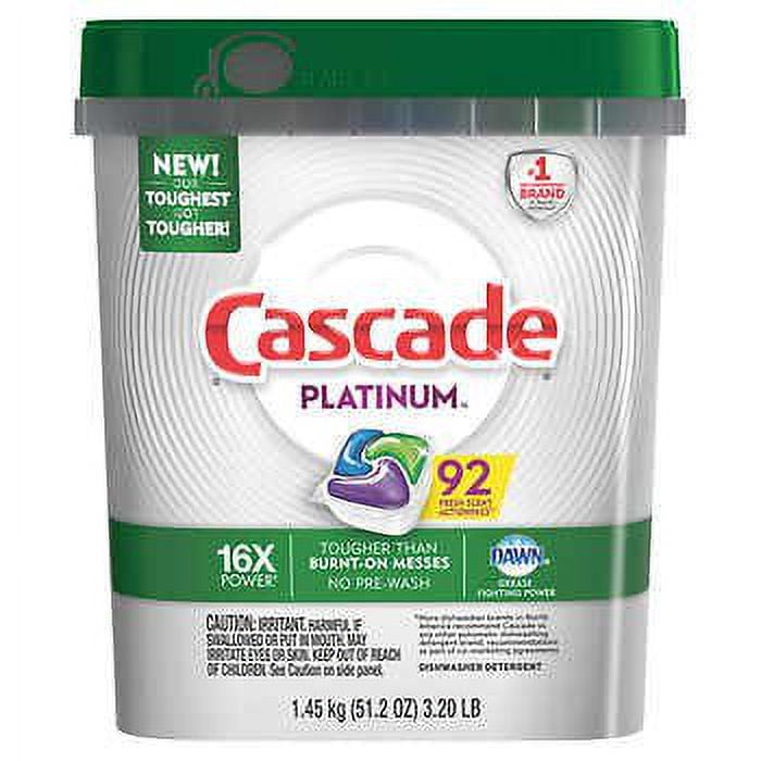 Cascade Platinum ActionPacs Dishwasher Detergent, Fresh (92 ct.)