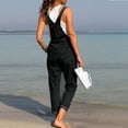 thumbnail image 6 of XIAOCHA Womens Denim Utility Overalls Relaxed Fit Cropped Adjustable Shoulder Denim Jumpsuits Durable Casual Weekend Overalls, 6 of 6