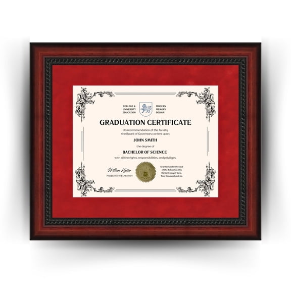 Ball State University Diploma Frame 8.5x11 Certificate Mahogany