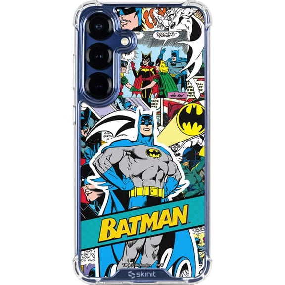 Skinit DC Comics Batman Vintage Pose Collage Art Galaxy S25 Clear Case