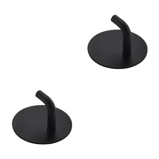 Billuyoard Colgador de pared de acero inoxidable para el hogar, baño, baño, cocina, toalla colgante, sombrero, bufanda, soporte de gancho para paraguas Negro 2piezas Billuyoard CBP017728