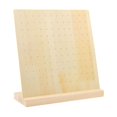 thumbnail image 2 of QccHieUs Wooden Pegboard Display Stand Earring Display Jewelry Rack Earring Display Stand 132 Holes, 2 of 9