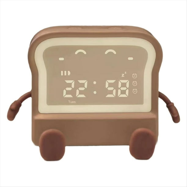 Luz de Noche Toast, Despertador Digital, Lámpara de Noche, Temporizador de Cuenta Atrás, Lámpara de Apagado Automático, Reloj de Dormitorio .
