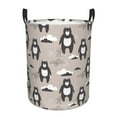 thumbnail image 2 of Uemuo Cartoon Bear Brown Pattern Circular Laundry Hamper Basket with handles,Collapsible laundry basket,Large capacity laundry hamper,Laundry Organizer-, 2 of 8