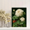 thumbnail image 2 of Black Background White Floral Botanical Canvas Print, Victorian Garden Antique Art, Bedroom & Conservatory Wall Decor, 2 of 8