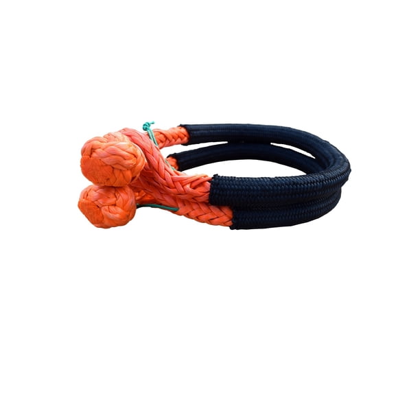 2Pack of 10mm*120mm Orange Rope Shackle,3/8inch Synthetic Soft Shackles Soft Shackles for Offroad ,ATV UTV SUV ,Easy to Use