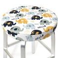 thumbnail image 3 of Fuzoiu Cute Elephant Print Bar Stool Cushions, Super Breathable Round Bar Stool Covers,Seat Cushion Round- One Cushion Only-13 inch, 3 of 7