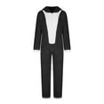 thumbnail image 4 of Womens Sherpa Jumpsuit,Women's Fuzzy Pajamas Long Sleeve Adult Cat Ears Onesie Pajamas for Women Fleece Winter One-Piece Zipper Hooded Rompers Plush Sleepwear Loungewear, 4 of 7