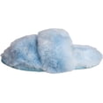 thumbnail image 4 of Roxoni Faux Fur Tie & Dye Slippers  Stylish & Trendy Slip-ons for Women  Super Soft Fluffy Fur for Superior Comfort & Luxury  Durable Rubber Soles  Multipurpose Indoor & Outdoor Slippers Blue, 4 of 6