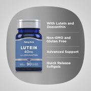 Lutein 40mg with Zeaxanthin | 90 Quick Release Softgels | Gluten Free, Non-GMO | by Piping Rock