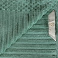 thumbnail image 3 of Cotton Highly Absorbent 12-Piece Solid and Checkered Border Towel Set, Basil, by Superior, 3 of 7