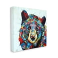 thumbnail image 3 of Modern Kaleidoscopic Bear Portrait Animals & Insects Painting Gallery Wrapped Canvas Print Wall Art, 3 of 7
