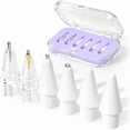 thumbnail image 1 of LinQingQ Upgraded Replacement Tips for Apple Pencil Pro/USB-C/2nd Gen/1st Gen Tips(with Storage case),wear-Resistant Mix Metal Tips for iPad Pencil Accessories(6 Pack，Lavender), 1 of 1