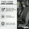 thumbnail image 2 of BDK UltraSleek Gray Seat Covers for Cars, Two-Tone Front Seat Covers with Matching Back Car Seat Cover, Made to Fit Most Auto Truck Van SUV, Interior Car Accessories, Car Seat Covers Full Set, 2 of 10