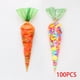 thumbnail image 5 of Bewildely 100Pcs Easter carrot Bags Gift Storage Popcorn Bag DIY Party Supplies Almacenamiento y organización del hogar, 5 of 6