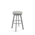 thumbnail image 1 of Amisco Swice Tabouret de Bar Pivotant de 30 Po - Polyester Gris Pâle / Métal Gris Lustré, 1 of 5