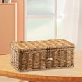 thumbnail image 1 of Cesta de almacenamiento con tapa, resistente, decorativa, rectangular, organizador para el hogar, para cocina, despensa, guardería, mesa de oficina. Longitud 25 cm, 1 of 8