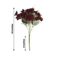 thumbnail image 3 of Efavormart 3 Pack | 14" Burgundy Artificial Silk Carnation Flower Bouquets, Faux Floral Arrangement Bushes, 3 of 11