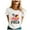 White, variant on TSADFHJI Going out Tops for Women Women Fashion Baseball Mom Printed Round Neck Short Sleeve T Shirt Top L White