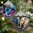 thumbnail image 4 of Adorno navideño Jocidea con forma de elefante de vidrio tintado, 8 x 9 cm, 4 of 6