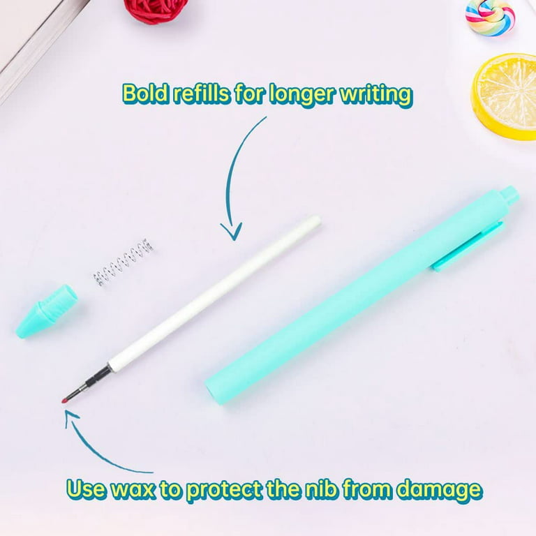 AZGO Ballpoint Pens Black Ink Retractable Pen Ball Point Pen for Journaling  W