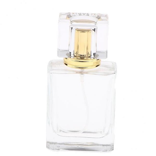 Botella de perfume de vidrio jinwen Envases para Después Del Afeitado tapa Dorada 50ml 2 piezas