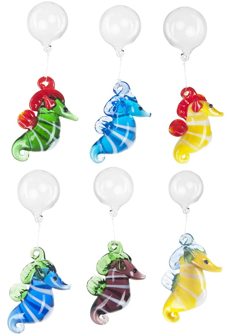 Miniature Glass Colorful Seahorse by Ganz 