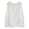 thumbnail image 5 of Zysthvn Casual Sleeveless Shirts for Men Running Cotton Summer Men Shirts Solid Button Pocket Crew Neck, 5 of 7