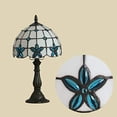 thumbnail image 4 of FSLiving Tiffany Style Table Lamp Mosaic Stained Nightlight Handmade Glass Lamp Shade Antique Vintage Desk Lamp Bedside Lamp TD0307-Y02, 4 of 7