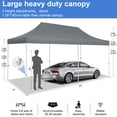 thumbnail image 4 of HOTEEL 10x20 Heavy Duty Canopy Tent, Pop up Gazebo with Netting Screened ,Waterproof Ez up Canopy with Sidewalls, Outdoor Instant Party Tent for Backyard,Gray, 4 of 10