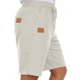 thumbnail image 2 of GIRUNS Men's Shorts Summer Beach Casual Elastic Waist Drawstring Shorts Grey S, 2 of 7
